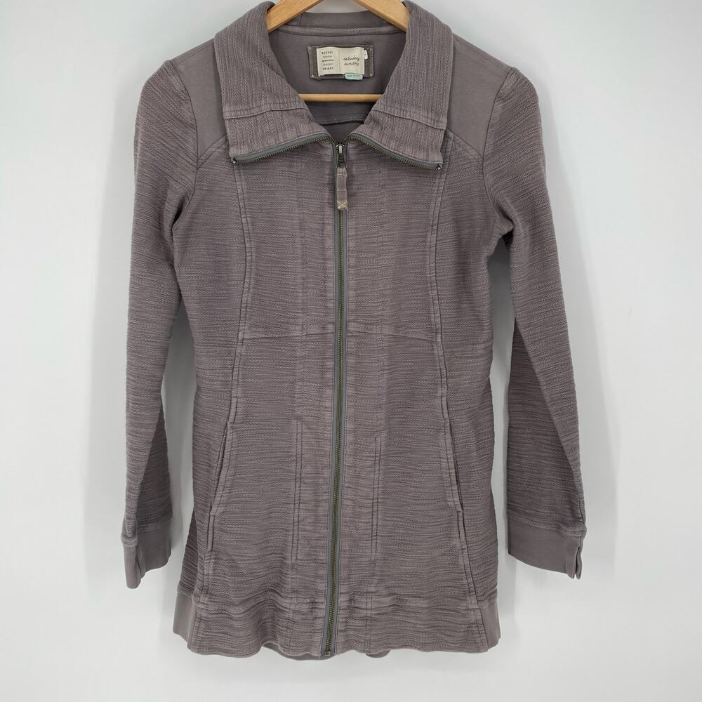 Anthropologie Saturday Sunday Women’s Jacket Small Gray Casual Zip Up